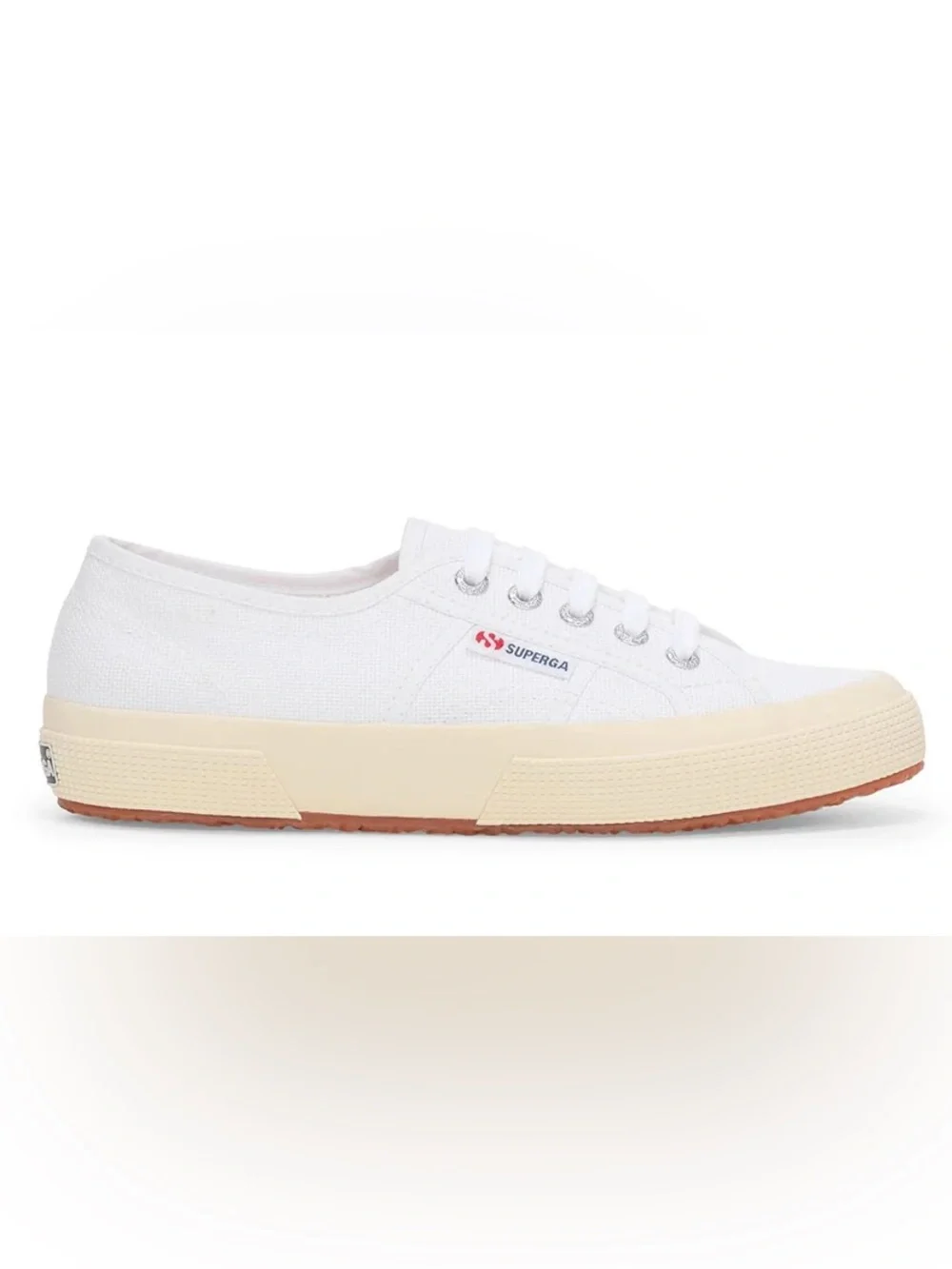 New In Box! Superga 2750 Cotu Classic Casual Lace Sneakers White/Off White‎ Sz 5